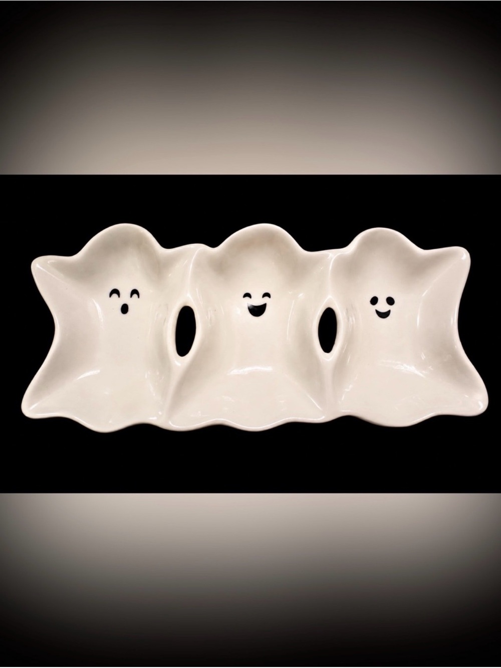 NWT ADORABLE CERAMIC GHOST CANDY DISH,CATCHALL FOR KEYS,JEWELRY AND MORE👻👻👻